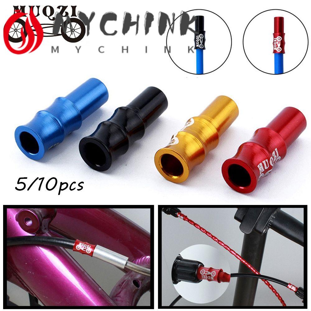 CHINK 5/10pcs Outdoor Cable Tube Cap Bamboo Style Line End Caps Bicycle Fixed Gear Aluminum Alloy Brake Shifting High Quality Highway Fix Geared MTB Road Bikes Foldable Bike Parts/Multicolor