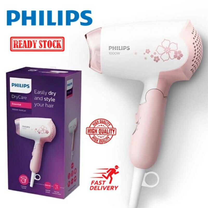 PHILIPS Dry hair Hair dryer （HP8108/03）【Ready Stock】Fast Delivery portable mini hair dryer foldable