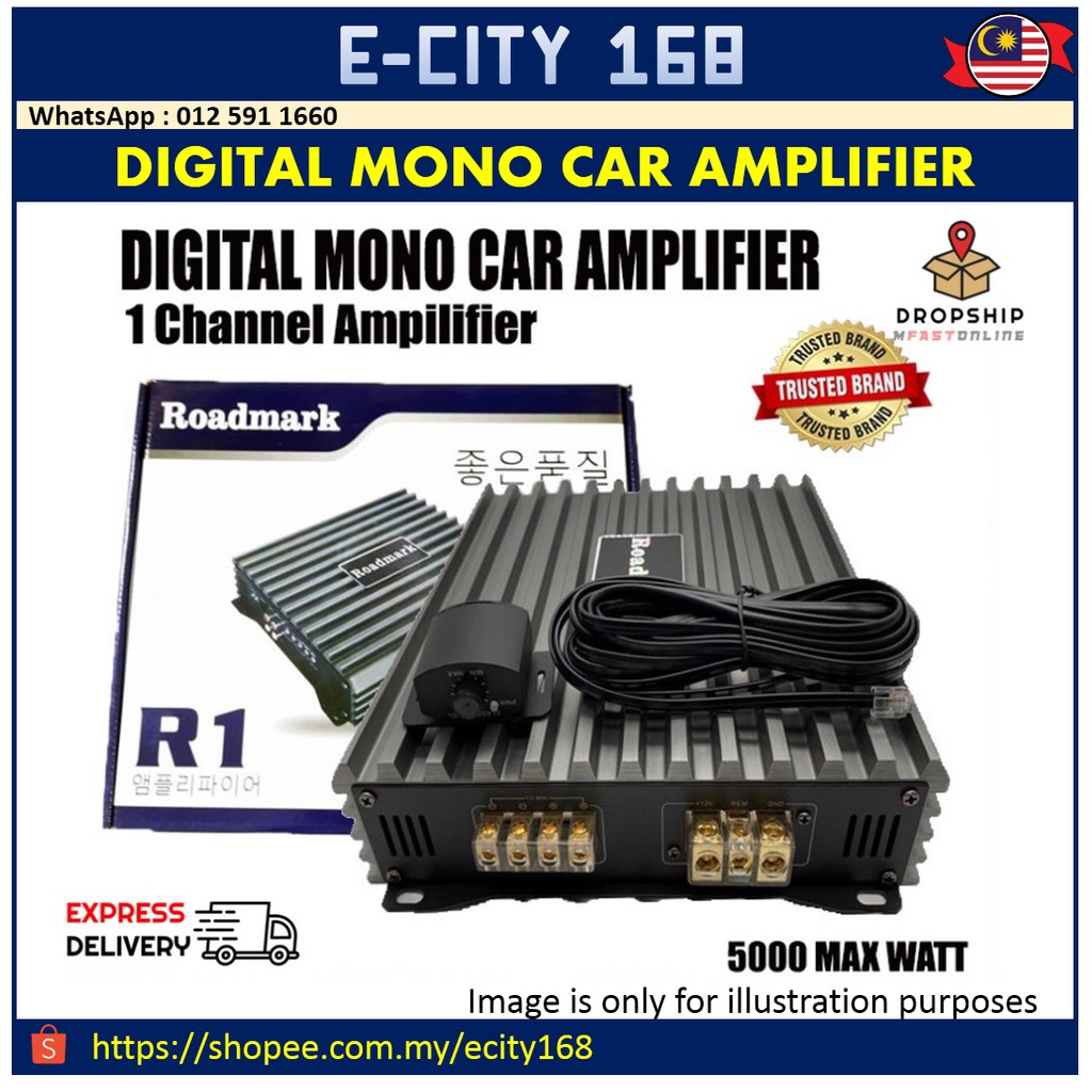 Roadmark R1 Digital Mono Block Amplifier 5000 Max Watts Shopee Malaysia