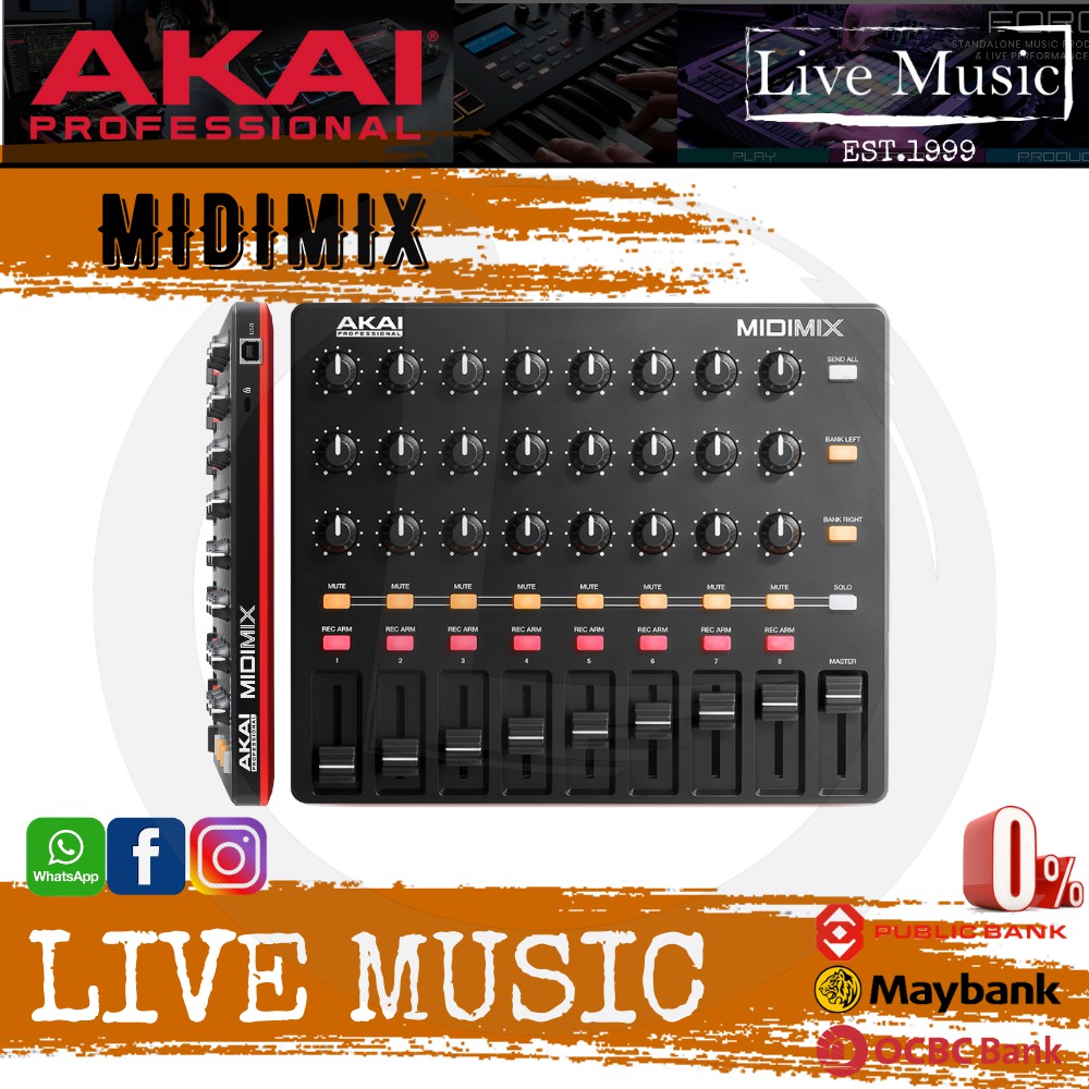 Akai Professional MIDImix HighPerformance Portable Mixer/DAW Controller Shopee Malaysia