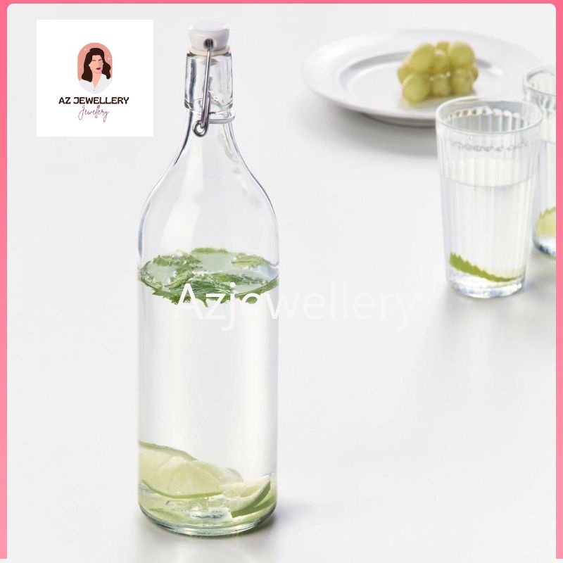 KORKEN BOTTLE WITH STOPPER Glass Air tight Bottle 500ml Clear Glass