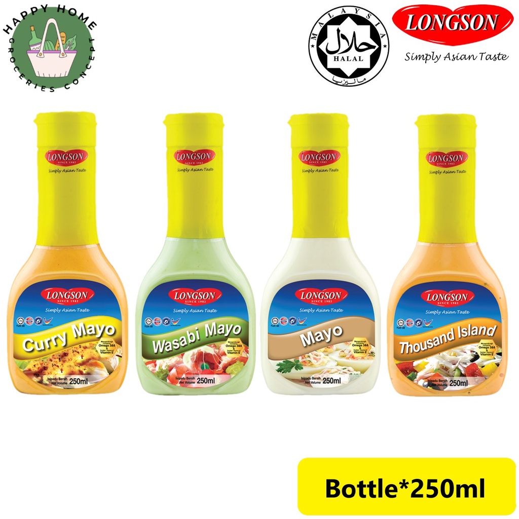 Longson Mayo Salad Dressing Mayo / Wasabi / Curry / Thousand Island (Bottle*250ml) Shopee Malaysia