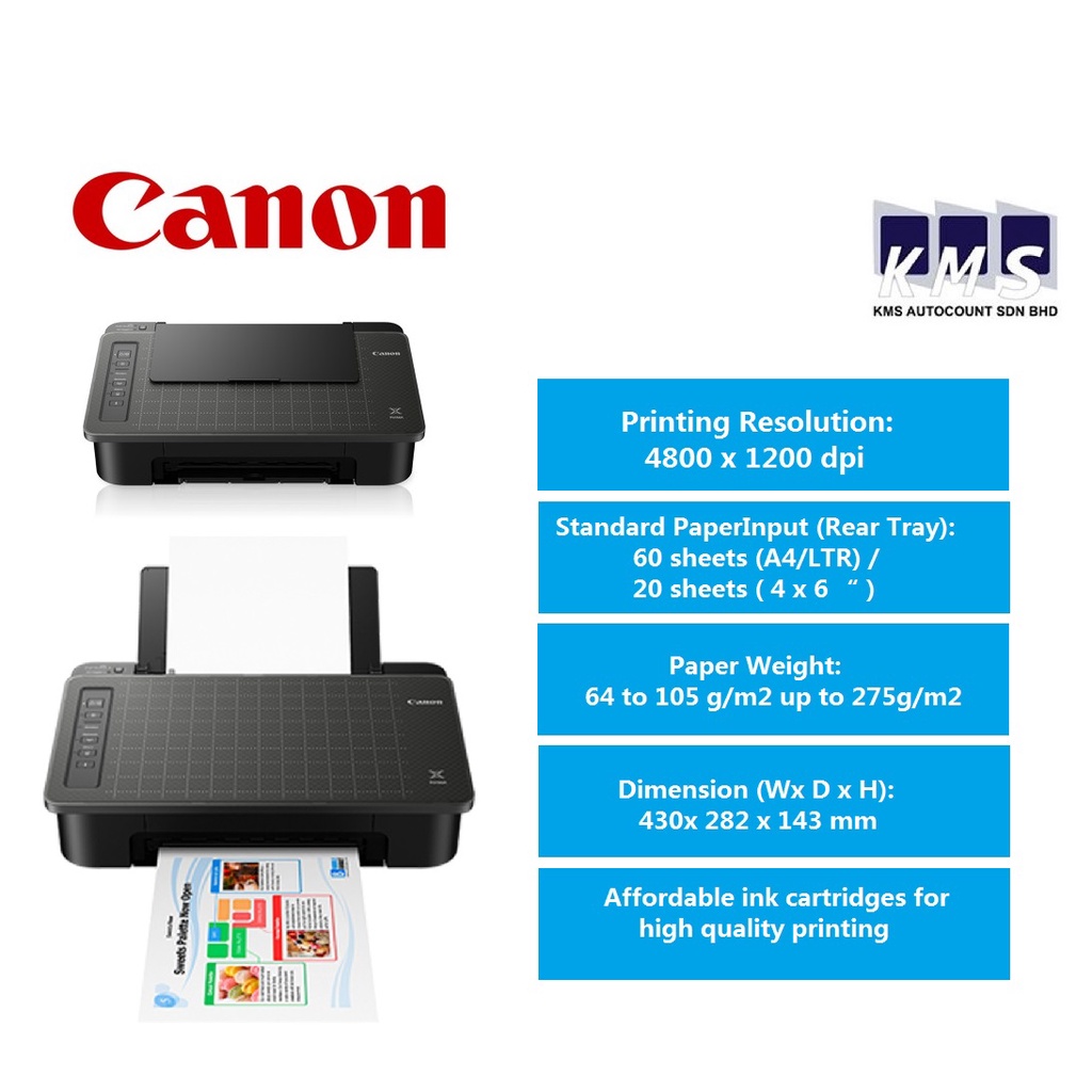 Canon Pixma TS307 Wireless printer with easy Smartphone copy | Shopee ...