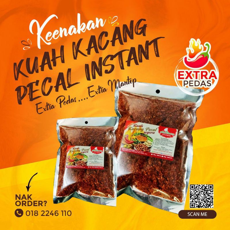 Extra Pedas Kuah Kacang Pecal Instant 180g Shopee Malaysia