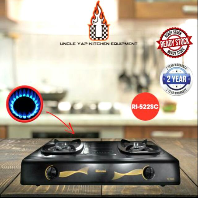 Rinnai 522SC table top gas stove stainless stell burner Shopee Malaysia