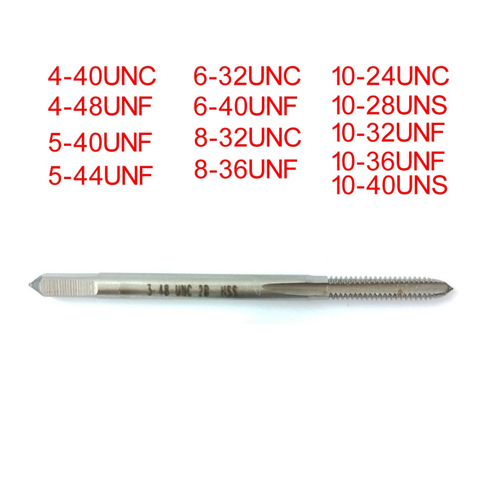 Right Hand No 5-40UNC Plug Tap Die Threading Tool for Machine UNC 5-40 