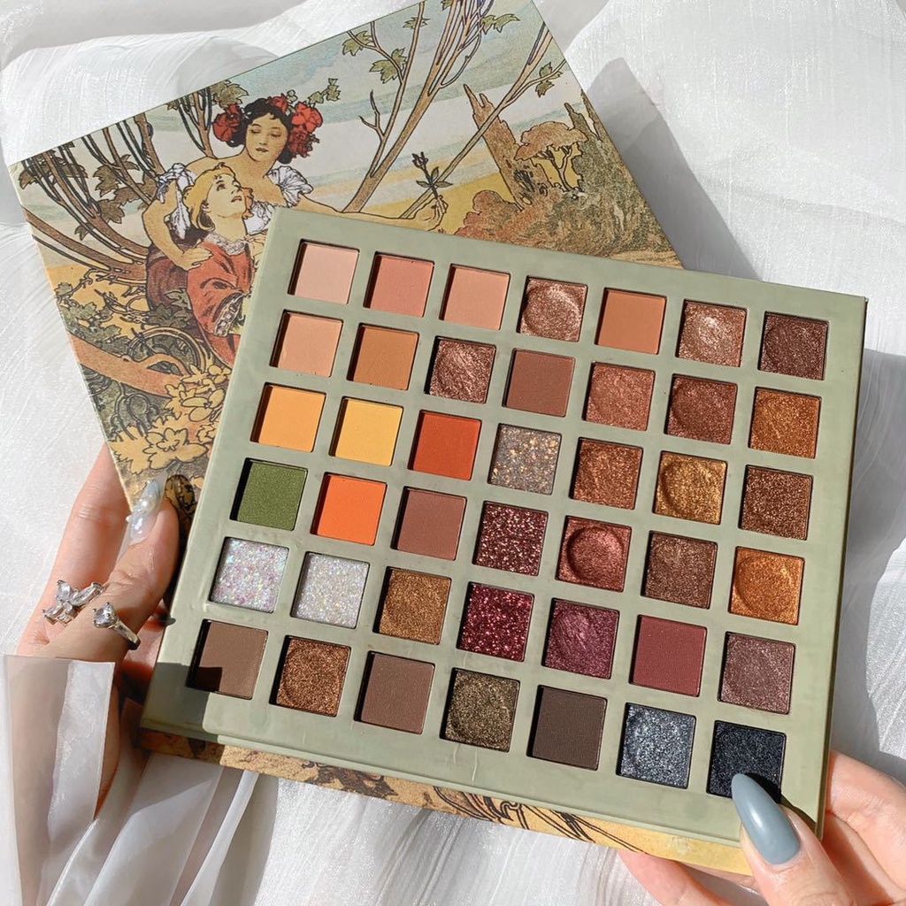 MUGE LEEN 42 colors eyeshadow palette glitter makeup eye shadow ...