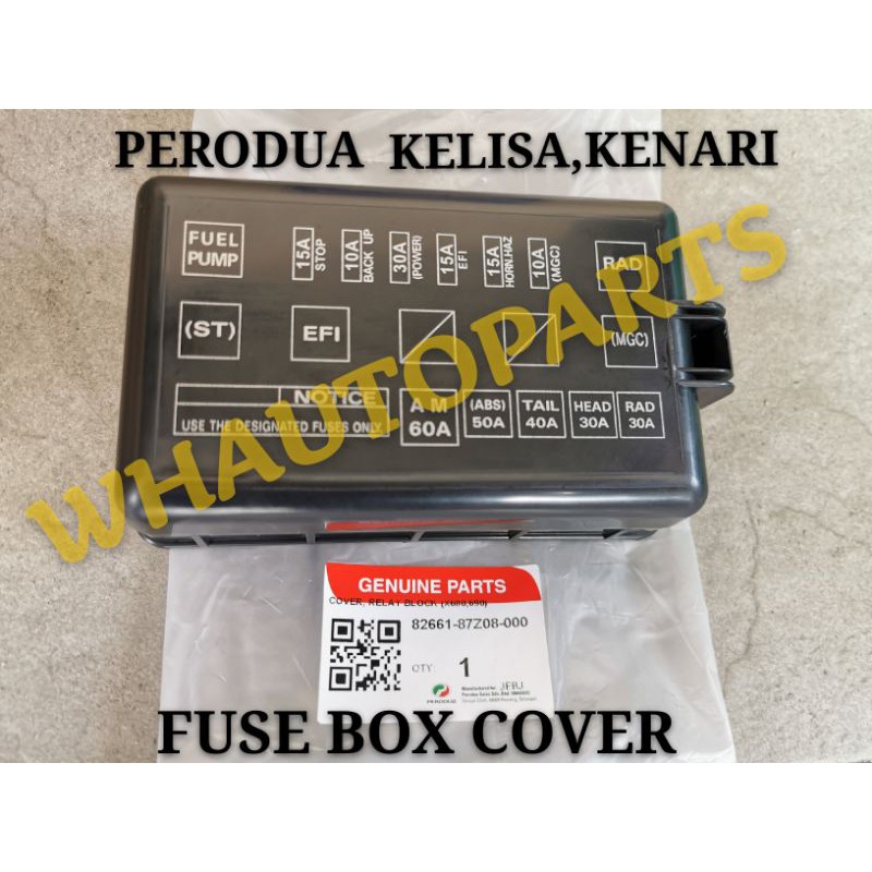 Fuse Box Cover Original Kelisa Kenari Perodua Block Relay Cover 82661 87z08 Shopee Malaysia