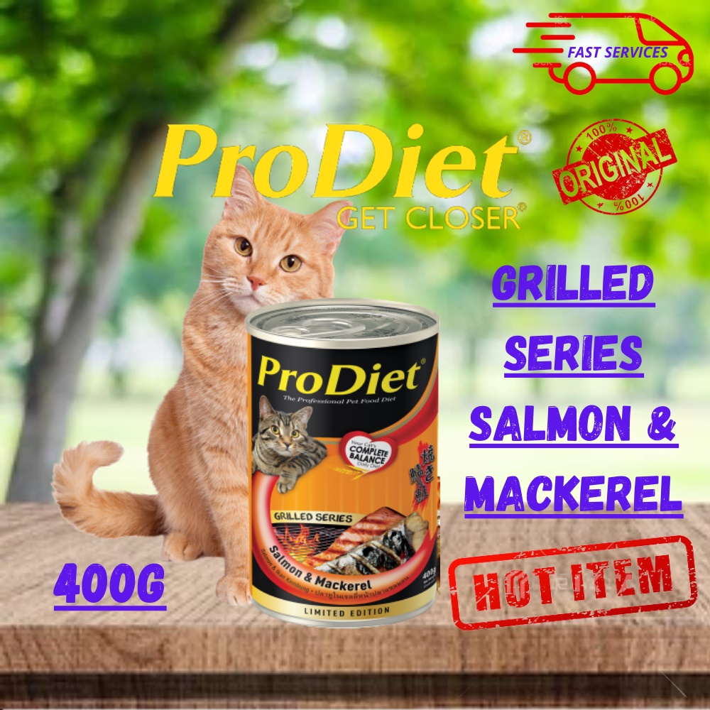(READY STOCK) PRODIET Salmon & Mackerel grilled series Canned 400g