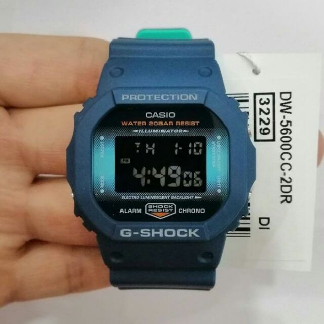 Original Casio G Shock Dw 5600cc 2dr Navy Blue Shopee Malaysia