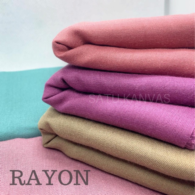 Uniqlo Rayon Plain Cotton Rayon Fabric Good Quality Shopee Malaysia
