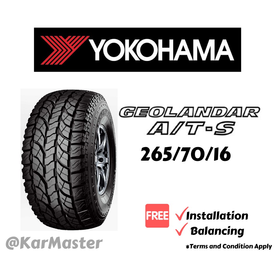 265 70 16 Yokohama Geolandar G012 A T S With Installation Shopee Malaysia