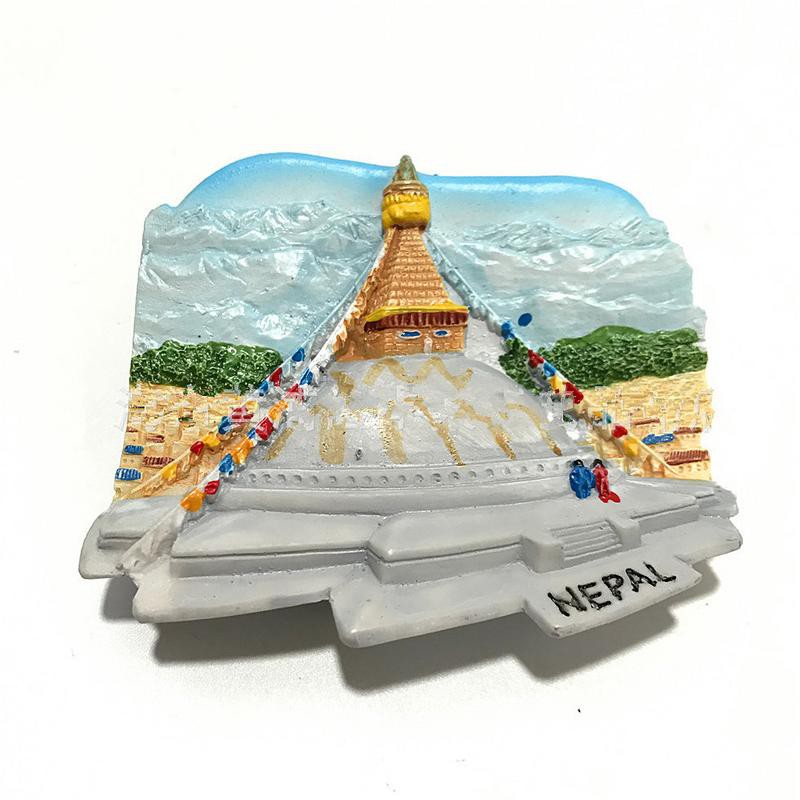 Bouddhonath Stupa NEPAL 3D Fridge Magnet Resin Souvenir Travel Gift Refrigerator