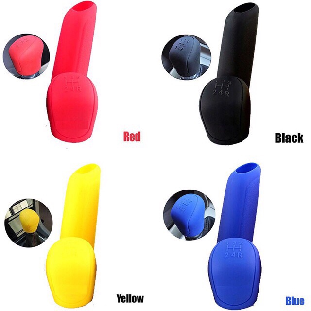 Quality Reliable 1 Set Manual Car Gear Head Shift Knob Cover Collars Handbrake Brake Case Silicone Handb - Image 4