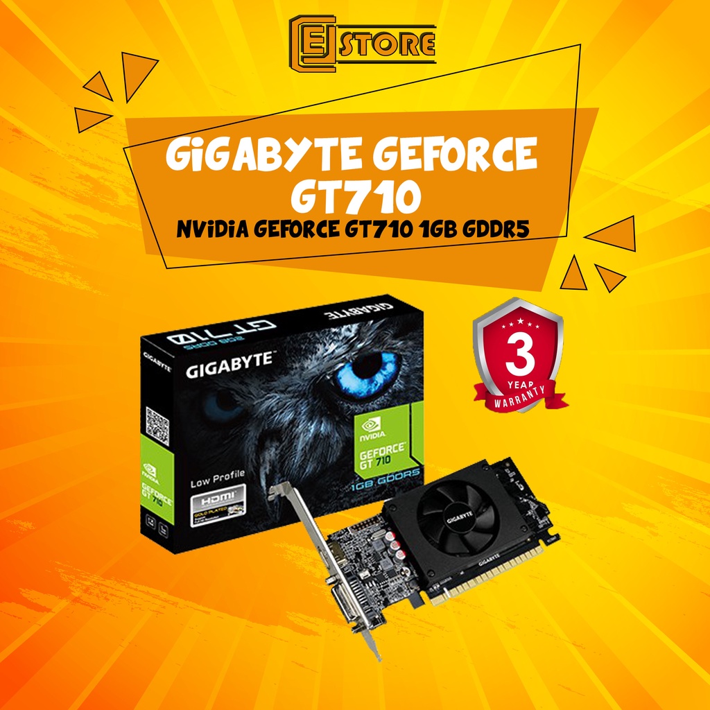 GIGABYTE GeForce GT 710 1GB GDDR5/ GT 710 2GB DDR3/ GTX 1050 Ti 4GB ...