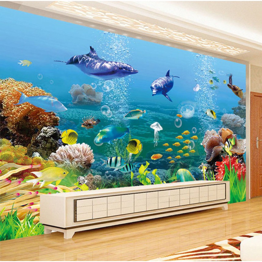Underwater World Children S Bedroom Living Room Wallpaper Home Decoration Mural