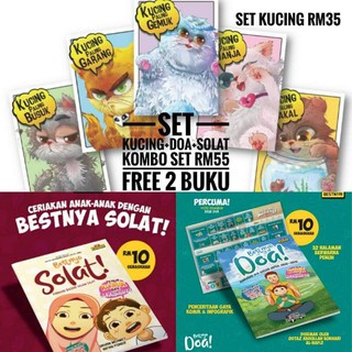 SET KOMBO Bestnya Solat u0026 Doa DAN Kucing Paling PERCUMA 2 buku 