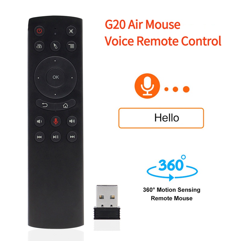 Quality Must G20S Air Mouse Gyro 2.4G Wireless Voice Smart Remote Control IR Learning Fly Android TV Box PC Tablet Pu... - Image 3