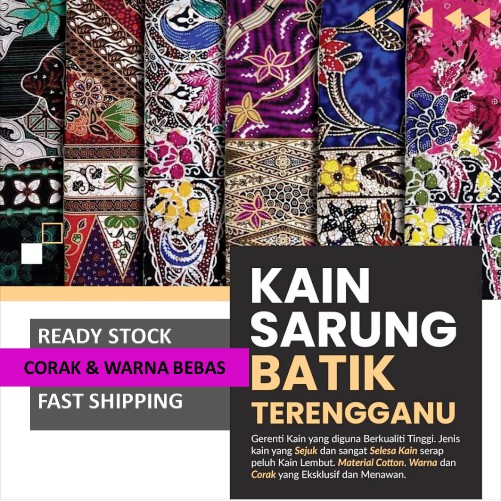 Buy [BORONG TERMURAH] Kain Batik Asli Terengganu TERMURAH ! HARGA 