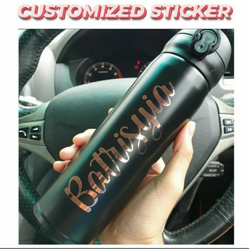 CUSTOMIZED STICKER untuk Thermos flask 500ml **Sticker only** Shopee