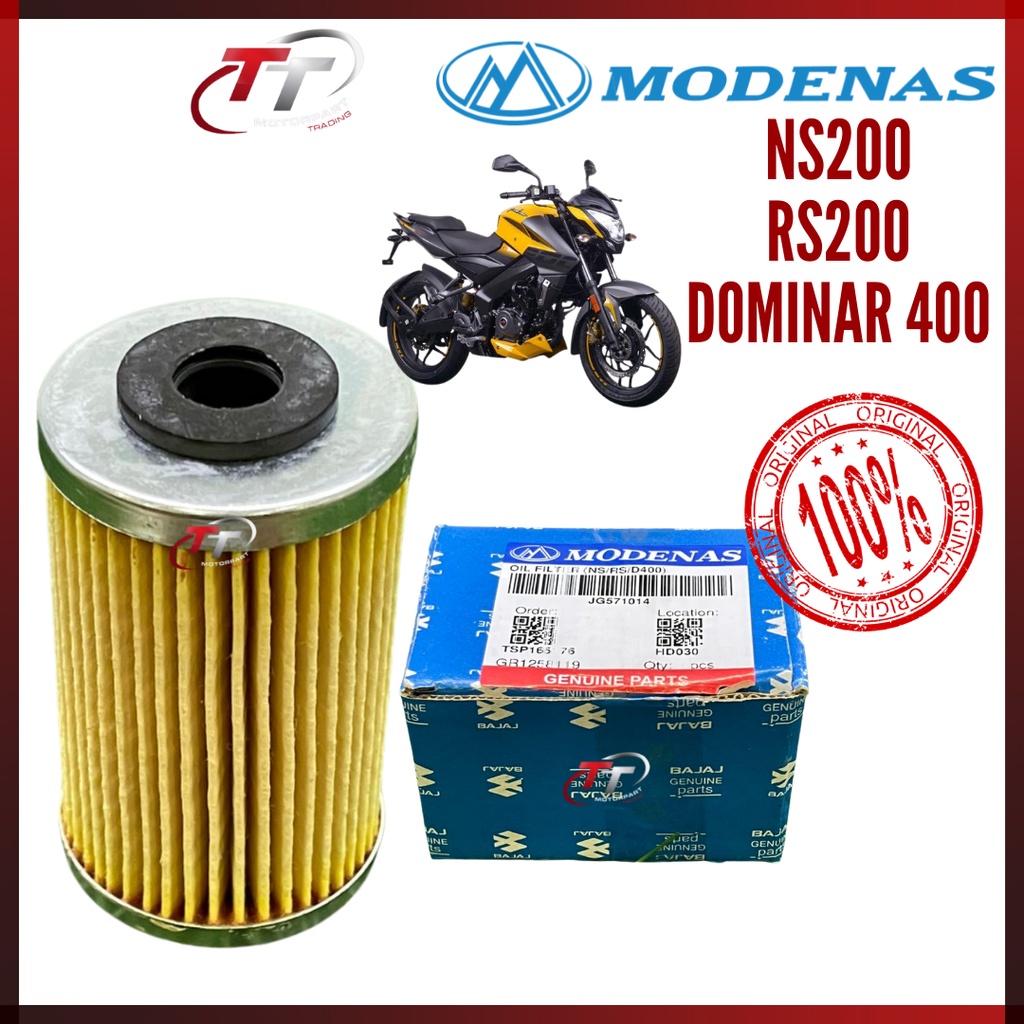 MODENAS PULSAR NS200 RS200 DOMINAR 400 OIL FILTER PENAPIS MINYAK HITAM