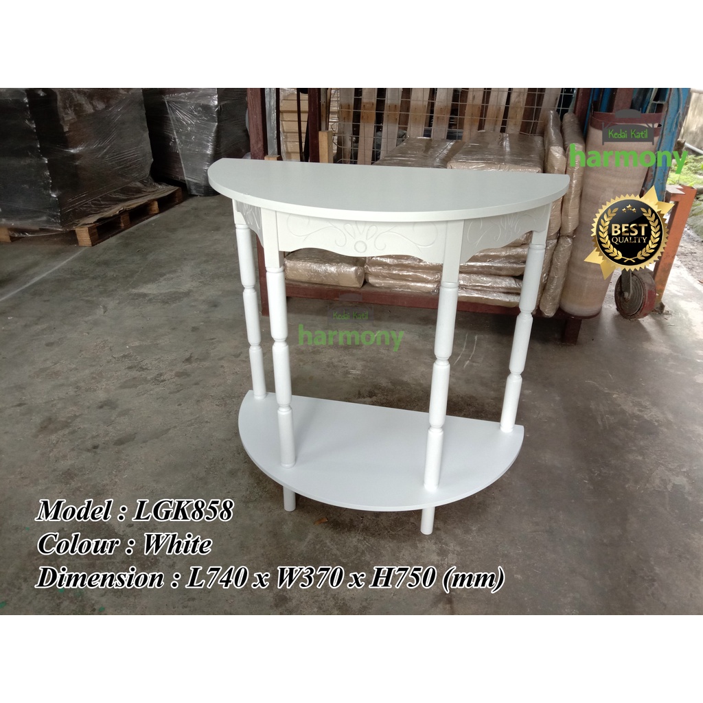 Harmony Half Moon Console Table / Half Round Side Table / Meja Tepi