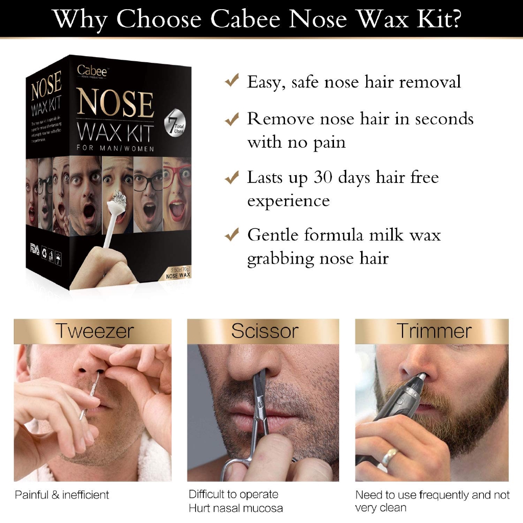 Portable Nose Wax Kit For Nose Hair Removal Men Women To Remove Hair From Nostril Shopee Malaysia