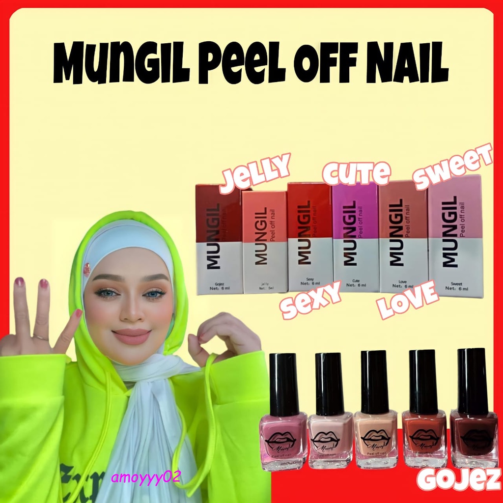 mungil-peel-off-nail-original-nail-polish-mudah-tanggal-ready-stock