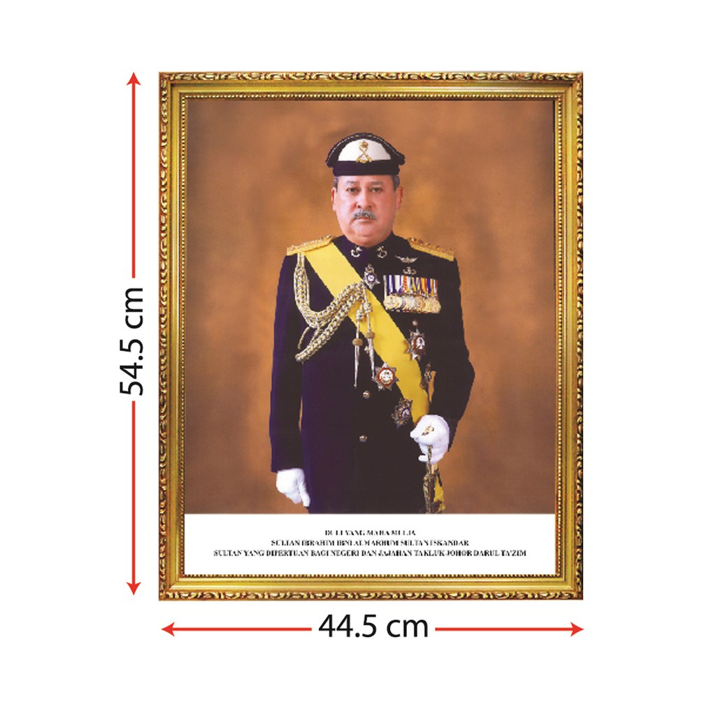 Bingkai Potret Sultan Johor, Sultan Johor Portrait  Shopee Malaysia