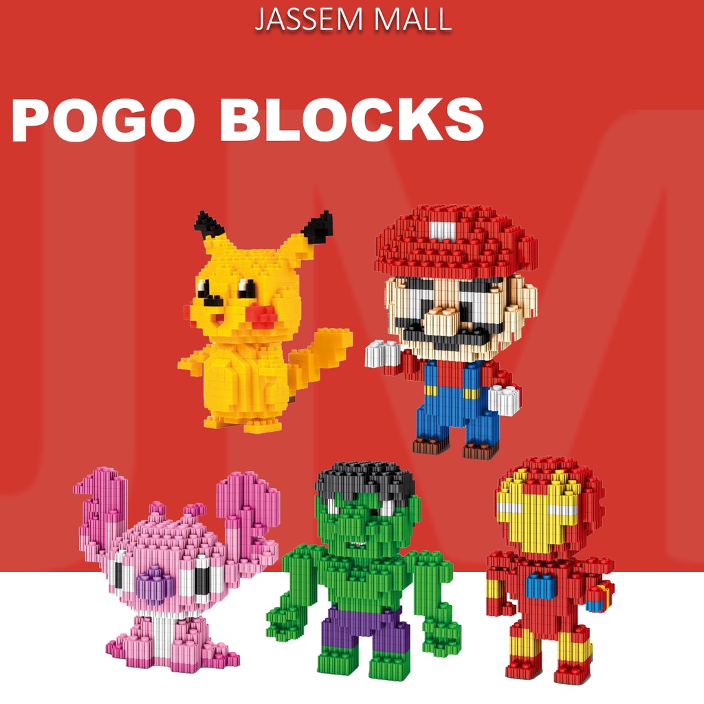 POGO Blocks Mini Building Blocks Brick Toys Cartoon character Model  Educational Blocks Toys for Children | Shopee Malaysia