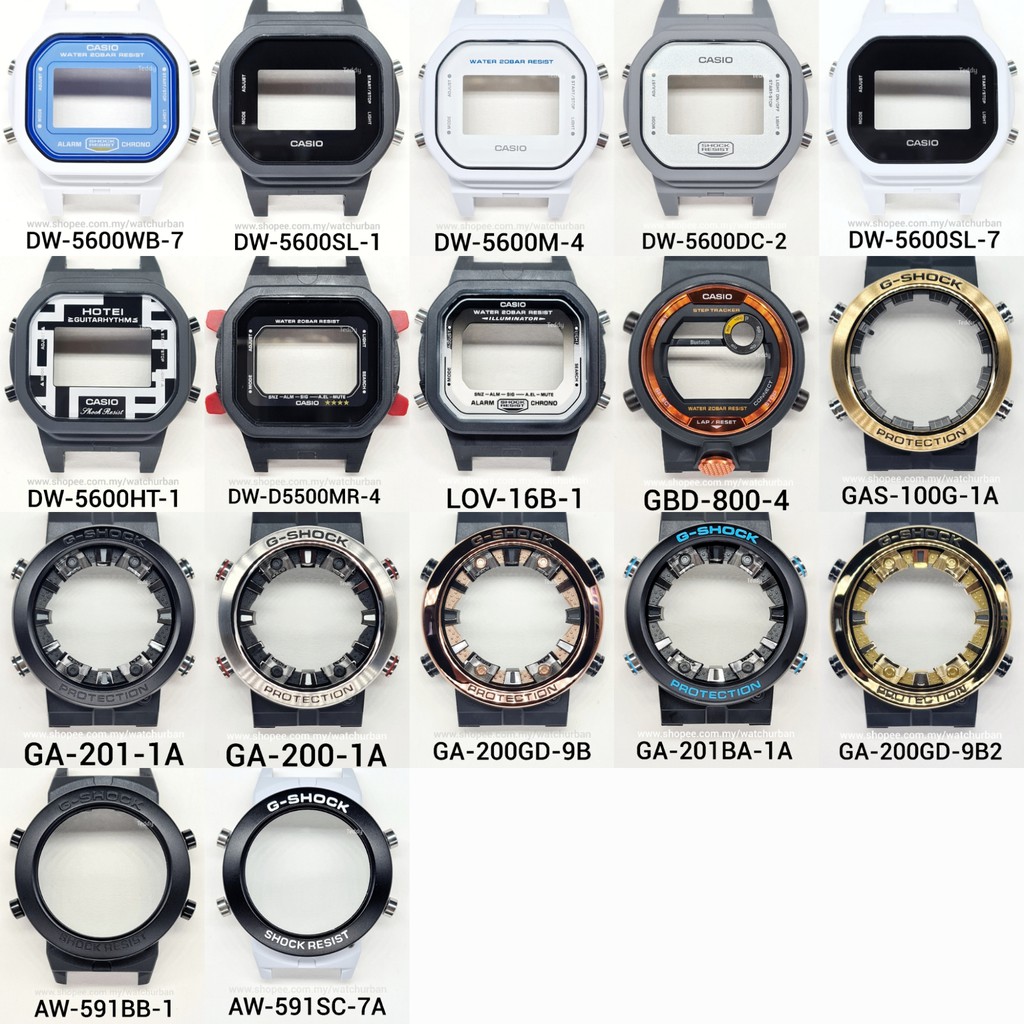 CASIO GSHOCK HARDCASE ASSEMBLY DW5600 GLX5600 DWD5600 GBD800 AW591