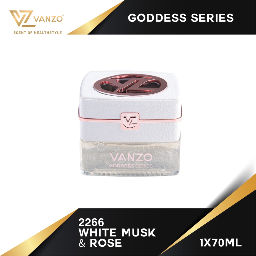 2266 - VANZO Goddess Series [White Musk & Rose] - Car Perfume /Pewangi Kereta [FREE Name Engraving w/ Purchase of 3 box]