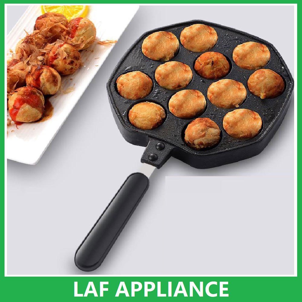 takoyaki pan LAF 12 Holes Aluminum Alloy Takoyaki Pan Takoyaki Maker Chibi Maruko Baking Mold Pan