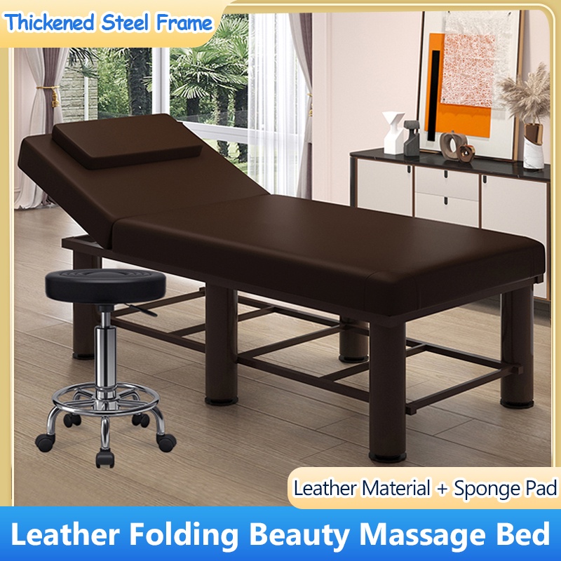 READY STOCKBeauty Salon Massage Bed Premium PU Facial Body Treatment Table Stool Chair 按摩床 Katil Bekam Katil Urut