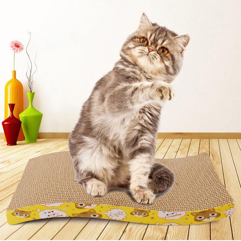 Cat Scratcher Corrugated Scratching Board Pad Kitten Cat Tree Cat Toy with Catnip Cat Scratches 猫抓板 Papan Calar Kucing