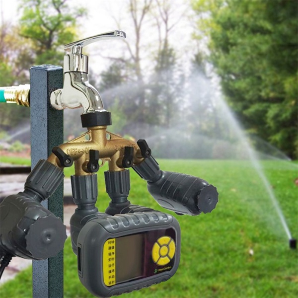 Solar Powered Automatic Water Sprayer, Outdoor Sprinkler Timer