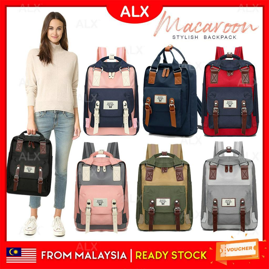 ALX Korean Japanese Style Vintage Student School College Backpack Laptop Travel HandBags Beg Budak Cantik Sekolah 908