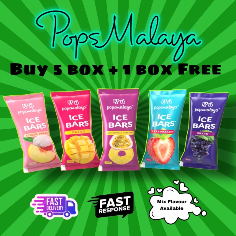 [READY STOCK] Ice Bars Pops Malaya - Aiskrim Buah buahan | Shopee Malaysia