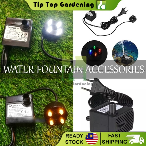 Tabletop Water Fountain Accessories, Tabletop Fountain Pump With Light