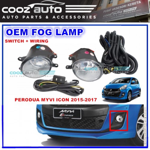 Perodua Myvi ICON 2015 - 2017 Fog lamp Fog light Foglamp 