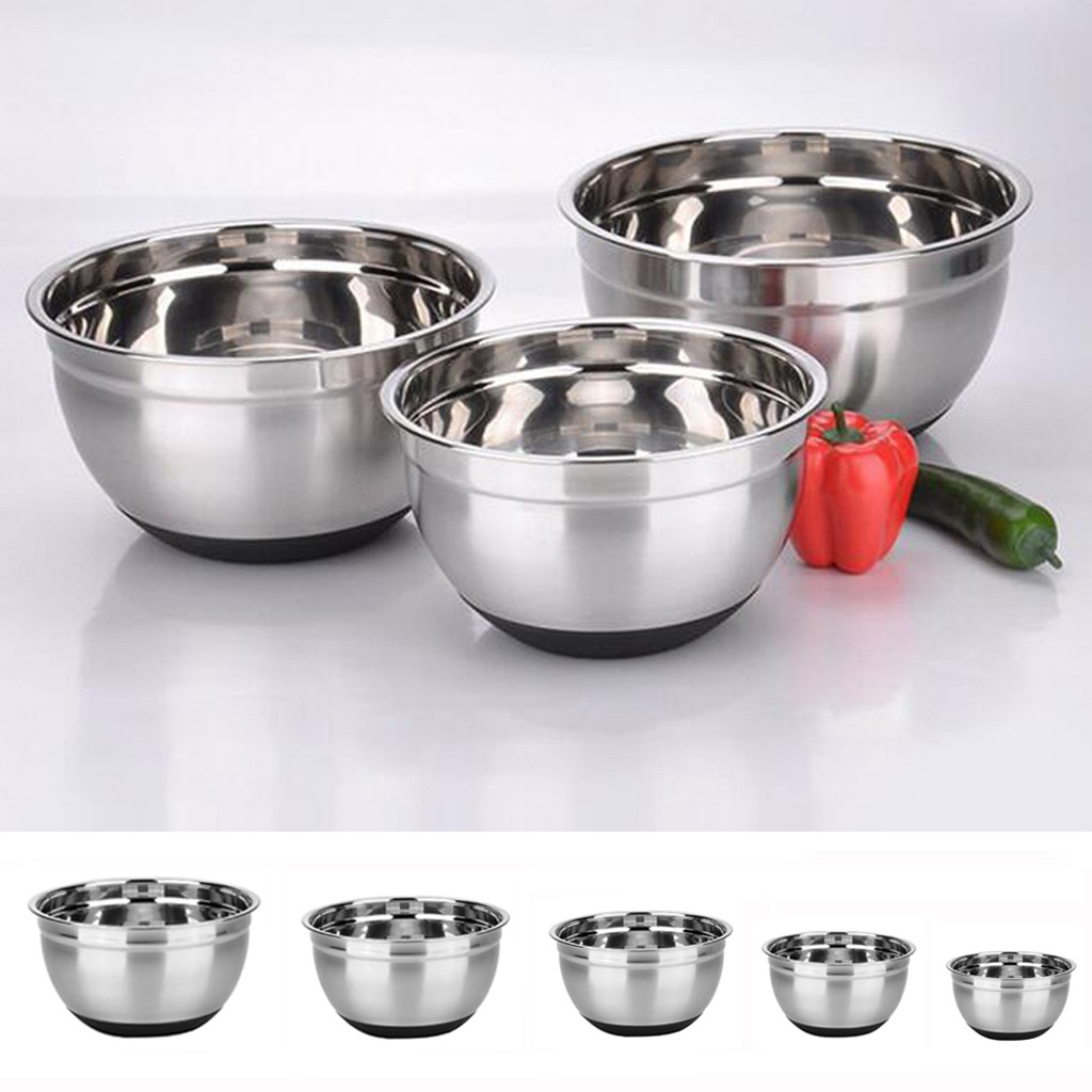 Christmas Dinner Mixing Bowls with Lid Salad Bowl Kitchen Baking Skidproof 