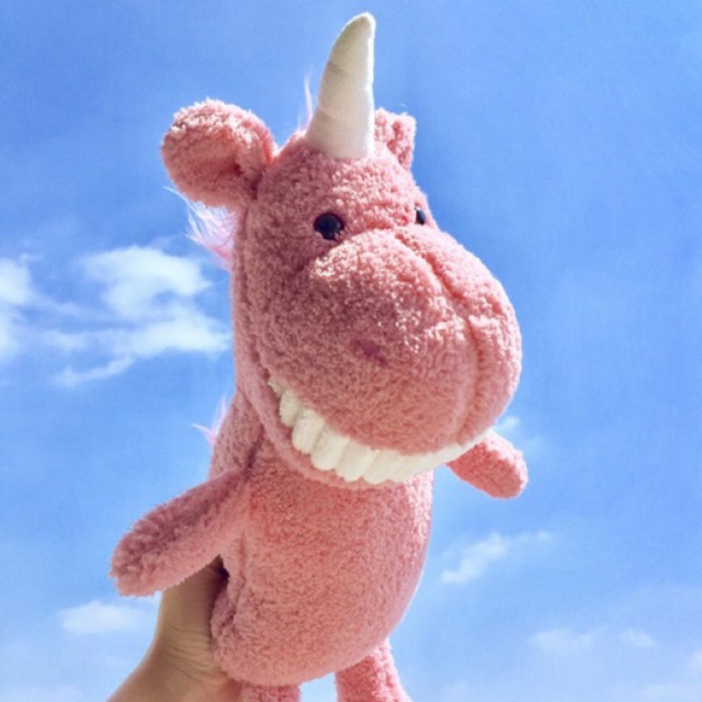 blue unicorn soft toy