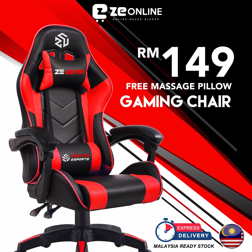 Ze Gear New Generation Professional Ergonomic Gaming Chair Kerusi Gaming Kerusi Komputer Shopee Malaysia