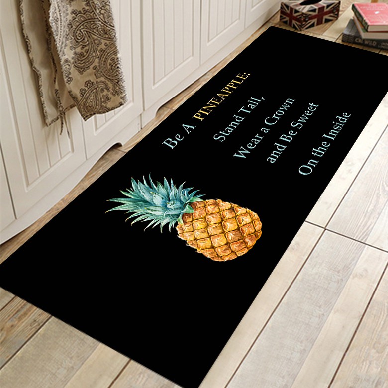 Hallway Anti Slip Mat Front Door Carpets Pineapple Pattern