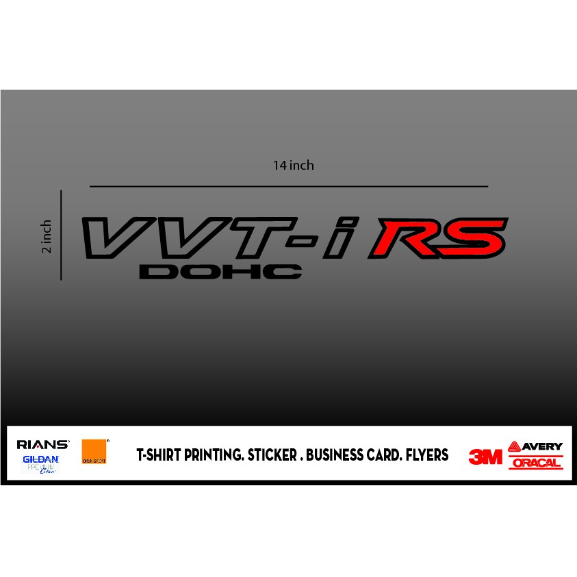 VVTI DOHC RS STICKER (2PCS) Shopee Malaysia