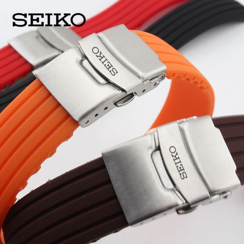 Seiko No. 5 silicone strap 20mm waterproof 18mm rubber strap 22mm water  ghost diving watch Seiko bracelet accessory z179 | Shopee Malaysia