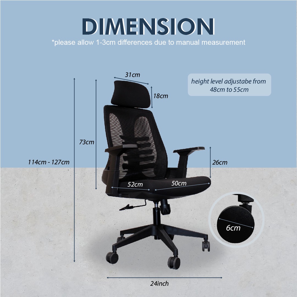 FINSSO : 511 DAFFODIL HELIX ERGONOMIC PREMIUM OFFICE CHAIR