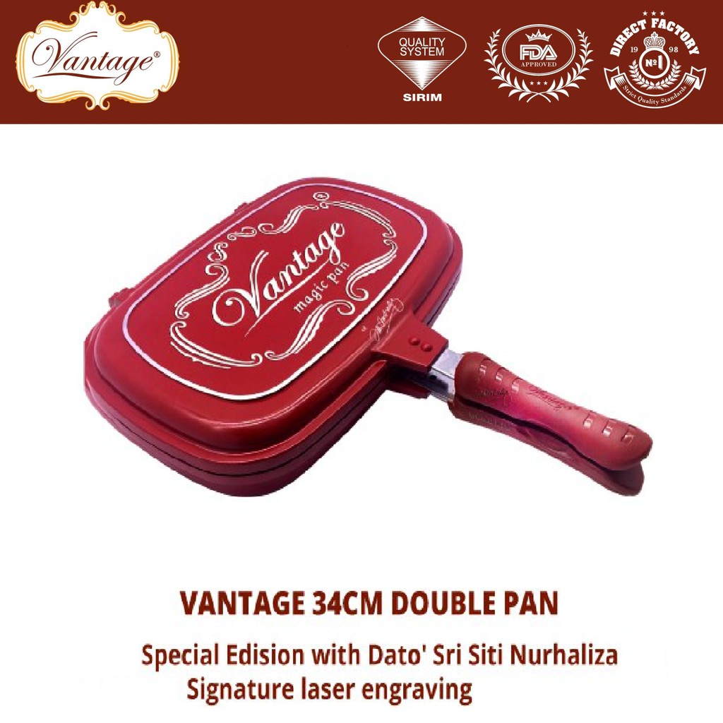 Vantage Non-Stick Siti Series Double Grill Pan (34cm) | Shopee 