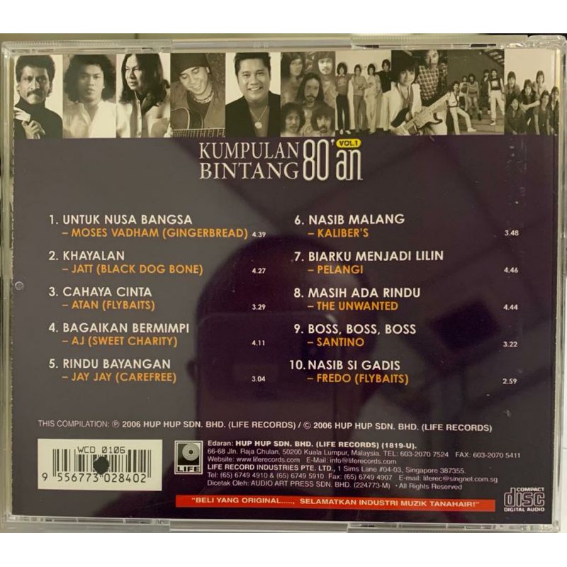 CD LAGU~KUMPULAN BINTANG 80'AN VOL.1