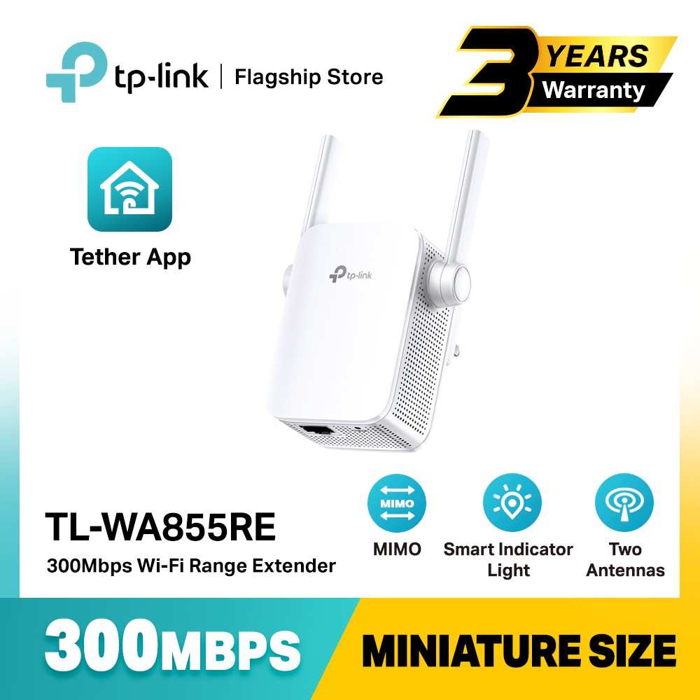 Tp Link Tl Wa860re 300 Mbps Universal Wi Fi Range Extender Repeater With Power Outlet Pass Through Dual External Antennas Wall Plug Design One Button Setup Smart Signal Indicator Newegg Com